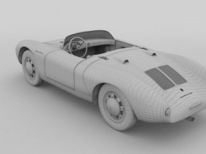 porsche 550 spyder gray 3D 模型