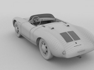 porsche 550 spyder gray 3D 模型