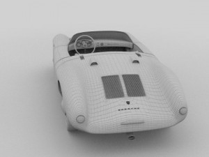 porsche 550 spyder gray 3D 模型