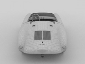 porsche 550 spyder gray 3D 模型