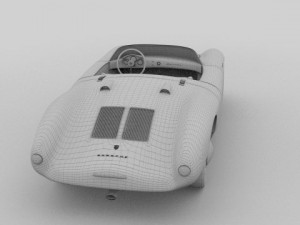 porsche 550 spyder gray 3D 模型