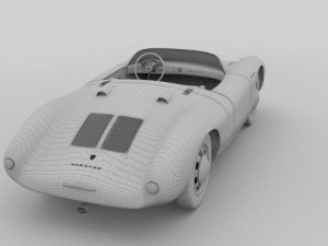 porsche 550 spyder gray 3D 模型