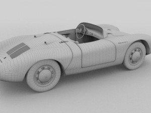porsche 550 spyder gray 3D 模型