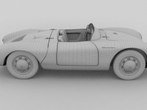 porsche 550 spyder gray 3D 模型