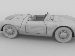 porsche 550 spyder gray 3D 模型