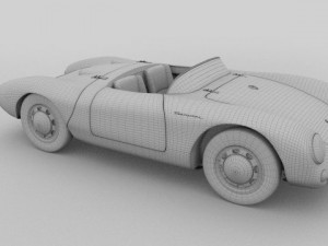 porsche 550 spyder gray 3D 模型