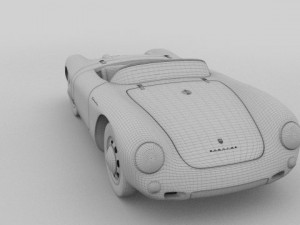 porsche 550 spyder gray 3D 模型