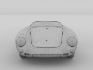 porsche 550 spyder gray 3D 模型