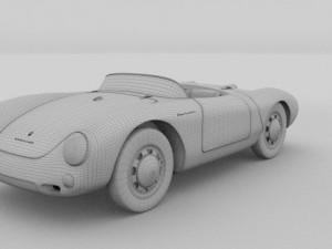 porsche 550 spyder gray 3D 模型