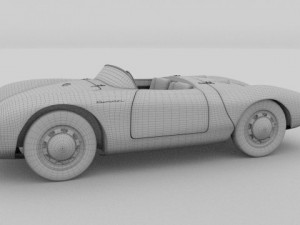 porsche 550 spyder gray 3D 模型