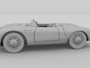 porsche 550 spyder gray 3D 模型