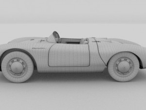 porsche 550 spyder gray 3D 模型