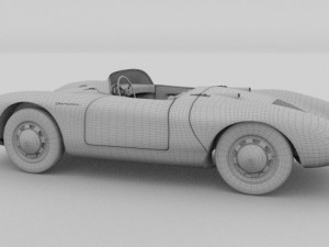 porsche 550 spyder gray 3D 模型
