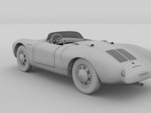porsche 550 spyder gray 3D 模型