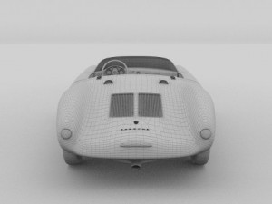 porsche 550 spyder gray 3D 模型