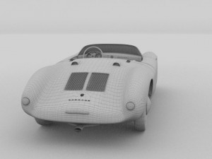 porsche 550 spyder gray 3D 模型