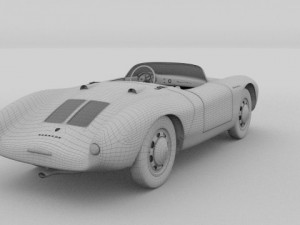 porsche 550 spyder gray 3D 模型
