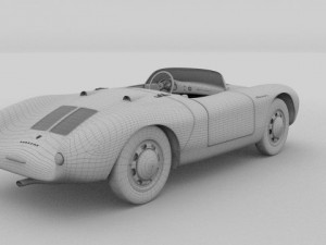 porsche 550 spyder gray 3D 模型