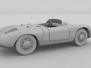 porsche 550 spyder gray 3D 模型
