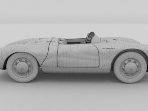 porsche 550 spyder gray 3D 模型