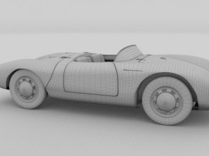 porsche 550 spyder gray 3D 模型