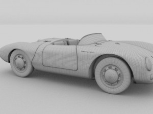 porsche 550 spyder gray 3D 模型