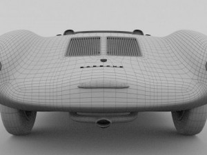 porsche 550 spyder gray 3D 模型