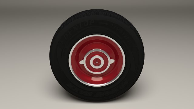 old mercedes wheel 3D Model .c4d .max .obj .3ds .fbx .stl .blend