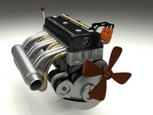 mercedes 300sl engine 3D Model