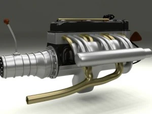 mercedes 300sl engine 3D Model
