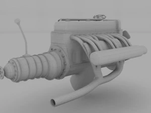 mercedes 300sl engine 3D Model