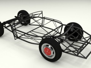 mercedes 300sl chassis 3D Model