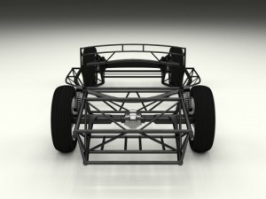 mercedes 300sl chassis 3D Model