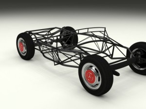 mercedes 300sl chassis 3D Model