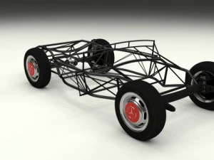 mercedes 300sl chassis 3D Model