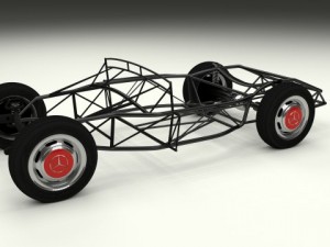 mercedes 300sl chassis 3D Model