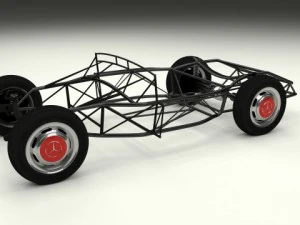 mercedes 300sl chassis 3D Model