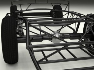 mercedes 300sl chassis 3D Model