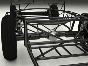 mercedes 300sl chassis 3D Model