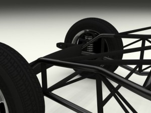 mercedes 300sl chassis 3D Model
