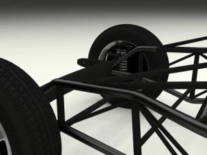 mercedes 300sl chassis 3D Model