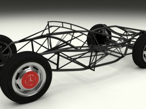 mercedes 300sl chassis 3D Model
