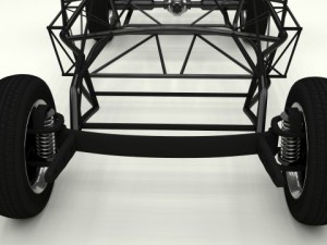 mercedes 300sl chassis 3D Model