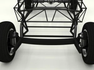 mercedes 300sl chassis 3D Model