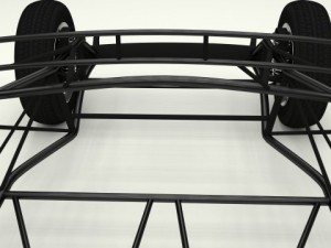 mercedes 300sl chassis 3D Model