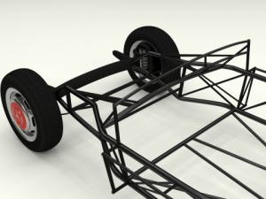 mercedes 300sl chassis 3D Model