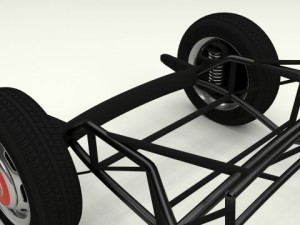 mercedes 300sl chassis 3D Model