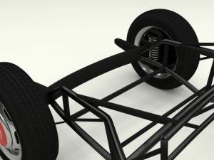mercedes 300sl chassis 3D Model