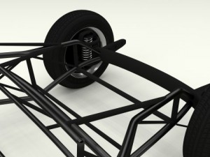 mercedes 300sl chassis 3D Model