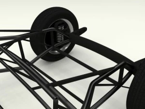 mercedes 300sl chassis 3D Model